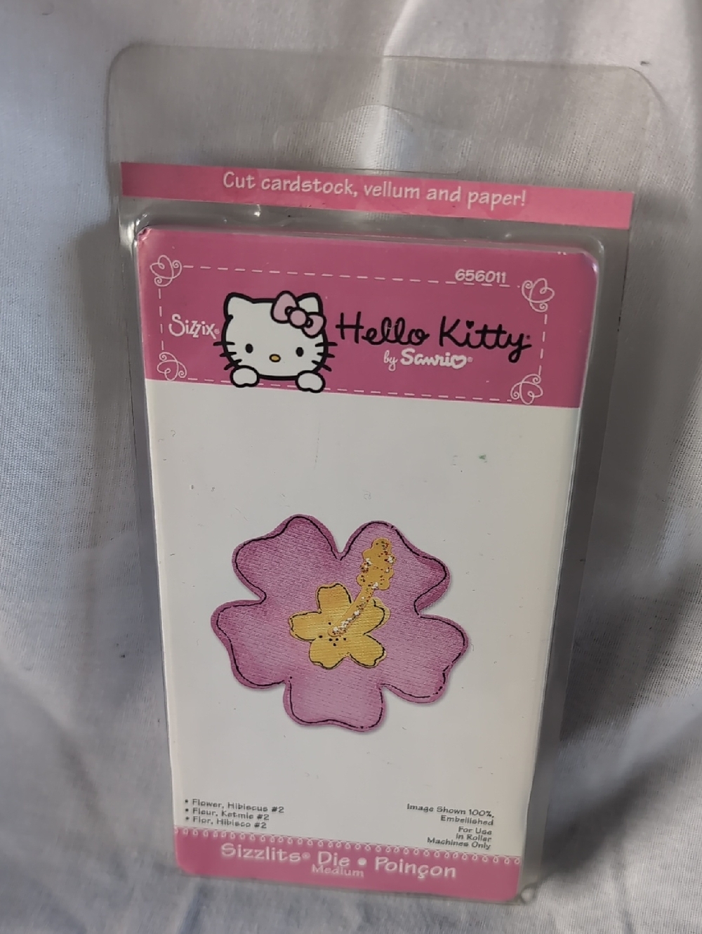 Hello Kitty Sizzix Hibiscus Flower Die - Pink & Yellow